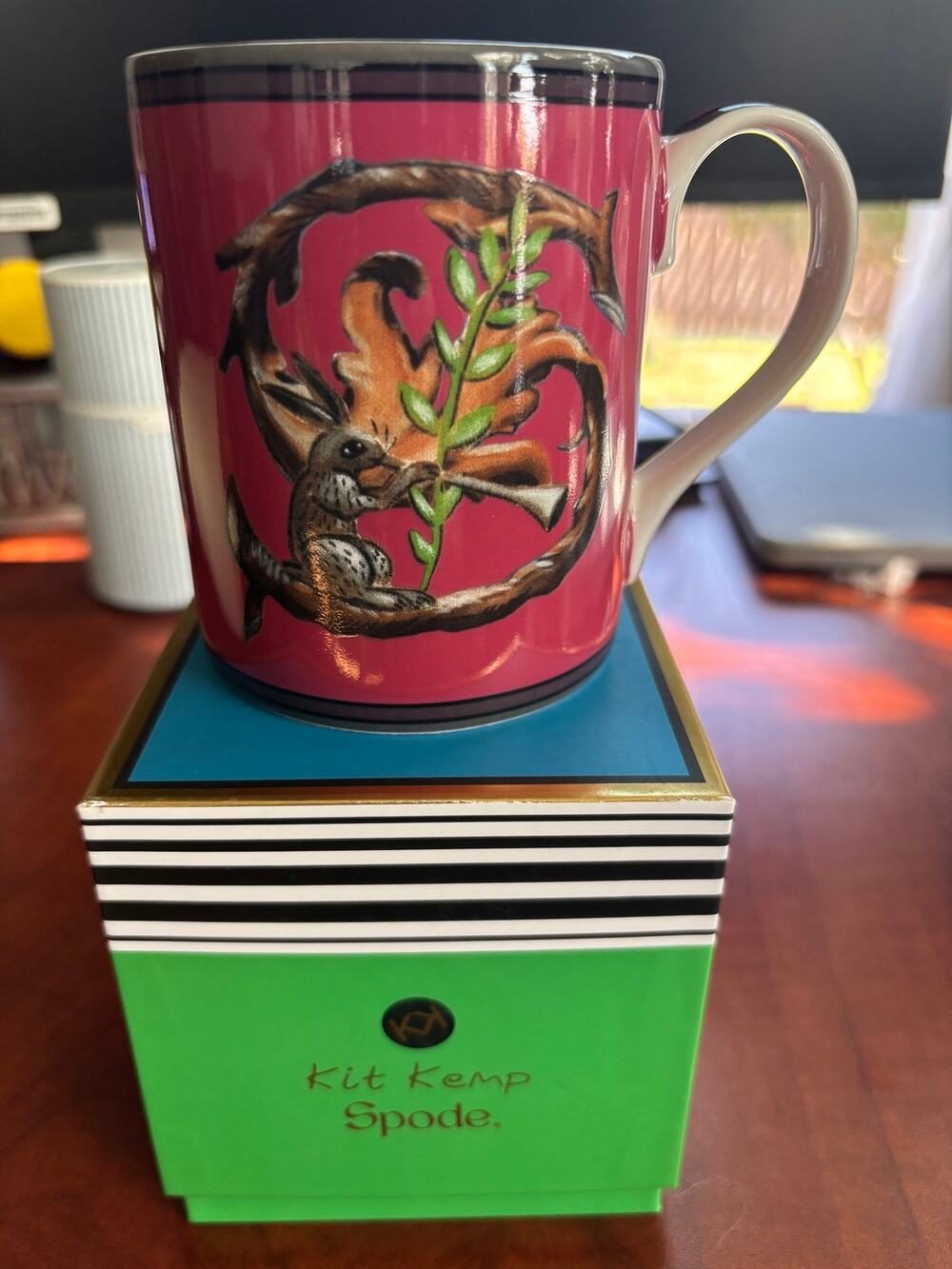 Collectible Kit Kemp Alphabet Monogram Mug By SPode Letter " S "
